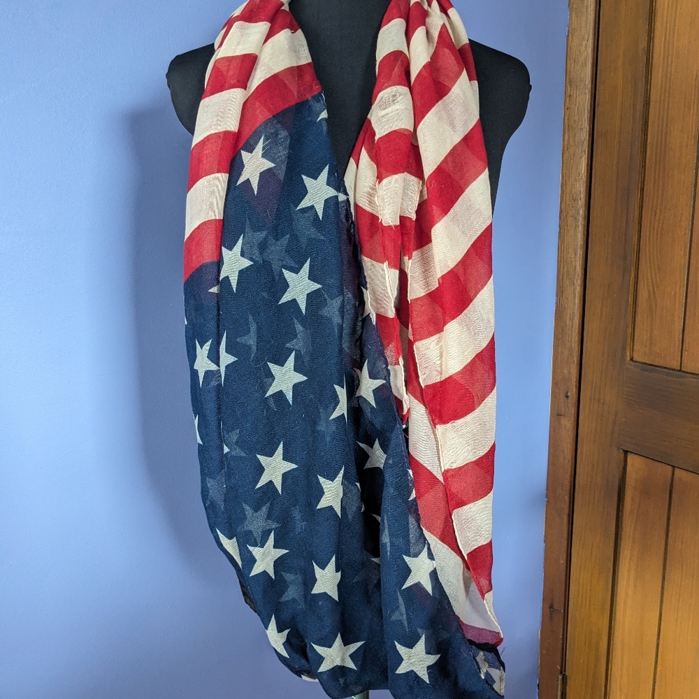American Flag Infinity Scarf